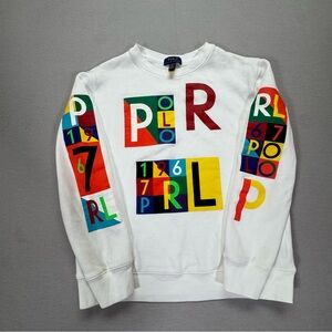 Polo Ralph Lauren Graphic Sweater 1967 Crewneck Youth Extra Large 18 X 20 ￼￼
